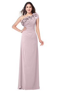 ColsBM Jazlyn Pale Lilac Bridesmaid Dresses Elegant Floor Length Half Backless Asymmetric Neckline Sleeveless Flower