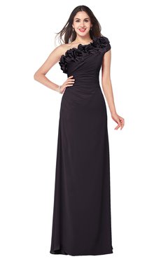 ColsBM Jazlyn Perfect Plum Bridesmaid Dresses Elegant Floor Length Half Backless Asymmetric Neckline Sleeveless Flower