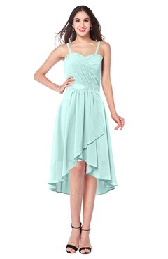 ColsBM Lavern Blue Glass Bridesmaid Dresses Sleeveless Asymmetric Ruching A-line Elegant Sweetheart