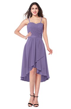 ColsBM Lavern Chalk Violet Bridesmaid Dresses Sleeveless Asymmetric Ruching A-line Elegant Sweetheart