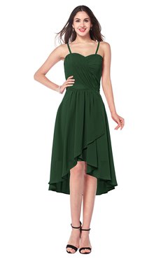 ColsBM Lavern Hunter Green Bridesmaid Dresses Sleeveless Asymmetric Ruching A-line Elegant Sweetheart