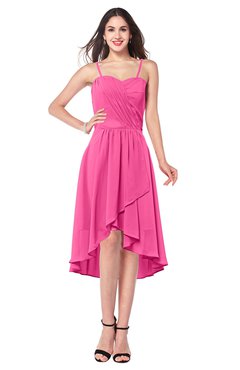 ColsBM Lavern Rose Pink Bridesmaid Dresses Sleeveless Asymmetric Ruching A-line Elegant Sweetheart