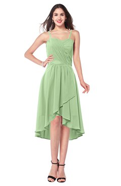 ColsBM Lavern Sage Green Bridesmaid Dresses Sleeveless Asymmetric Ruching A-line Elegant Sweetheart