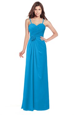 ColsBM Terell Cornflower Blue Bridesmaid Dresses Appliques Floor Length Modern Sleeveless Strapless Half Backless
