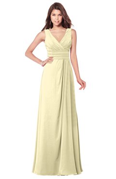 ColsBM Madisyn Anise Flower Bridesmaid Dresses Sleeveless Half Backless Sexy A-line Floor Length V-neck