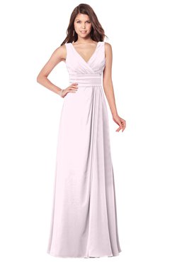 ColsBM Madisyn Blush Bridesmaid Dresses Sleeveless Half Backless Sexy A-line Floor Length V-neck