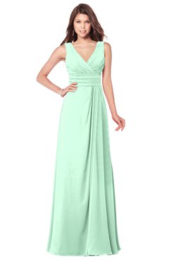 ColsBM Madisyn Honeydew Bridesmaid Dresses Sleeveless Half Backless Sexy A-line Floor Length V-neck