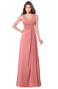 ColsBM Madisyn Lantana Bridesmaid Dresses Sleeveless Half Backless Sexy A-line Floor Length V-neck