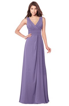 ColsBM Madisyn Lilac Bridesmaid Dresses Sleeveless Half Backless Sexy A-line Floor Length V-neck