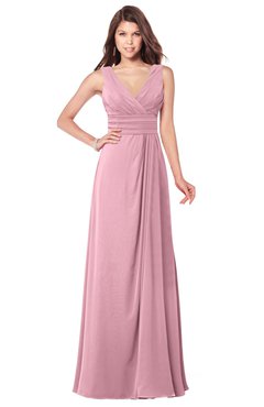 ColsBM Madisyn Rosebloom Bridesmaid Dresses Sleeveless Half Backless Sexy A-line Floor Length V-neck