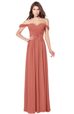 ColsBM Kaolin Crabapple Bridesmaid Dresses A-line Floor Length Zip up Short Sleeve Appliques Gorgeous