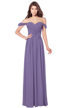 ColsBM Kaolin Lilac Bridesmaid Dresses A-line Floor Length Zip up Short Sleeve Appliques Gorgeous