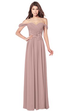 ColsBM Kaolin Nectar Pink Bridesmaid Dresses A-line Floor Length Zip up Short Sleeve Appliques Gorgeous