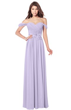 ColsBM Kaolin Pastel Lilac Bridesmaid Dresses A-line Floor Length Zip up Short Sleeve Appliques Gorgeous