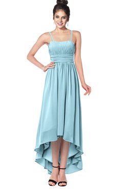 ColsBM Kinsley Aqua Bridesmaid Dresses Half Backless Hi-Lo A-line Mature Sleeveless Spaghetti