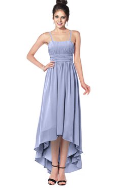 ColsBM Kinsley Blue Heron Bridesmaid Dresses Half Backless Hi-Lo A-line Mature Sleeveless Spaghetti