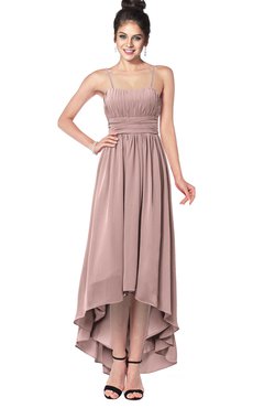 ColsBM Kinsley Bridal Rose Bridesmaid Dresses Half Backless Hi-Lo A-line Mature Sleeveless Spaghetti