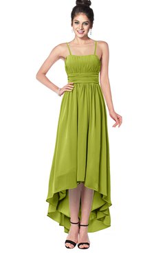 ColsBM Kinsley Green Oasis Bridesmaid Dresses Half Backless Hi-Lo A-line Mature Sleeveless Spaghetti