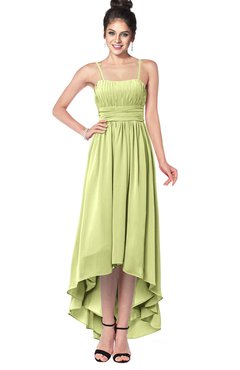 ColsBM Kinsley Lime Sherbet Bridesmaid Dresses Half Backless Hi-Lo A-line Mature Sleeveless Spaghetti