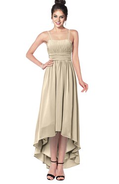 ColsBM Kinsley Novelle Peach Bridesmaid Dresses Half Backless Hi-Lo A-line Mature Sleeveless Spaghetti
