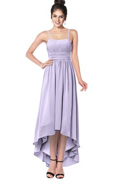 ColsBM Kinsley Pastel Lilac Bridesmaid Dresses Half Backless Hi-Lo A-line Mature Sleeveless Spaghetti