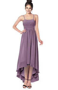 ColsBM Kinsley Valerian Bridesmaid Dresses Half Backless Hi-Lo A-line Mature Sleeveless Spaghetti