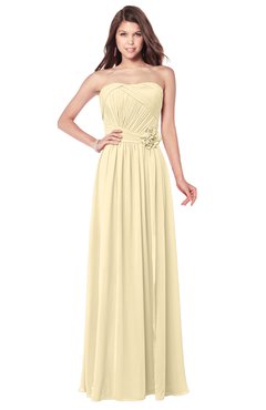 ColsBM Wisdom Cornhusk Bridesmaid Dresses Sleeveless Pick up Sexy Strapless A-line Zip up