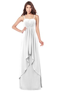 ColsBM Franny White Bridesmaid Dresses Sweetheart Elegant Sleeveless A-line Half Backless Floor Length