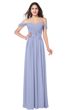 ColsBM Katelyn Blue Heron Bridesmaid Dresses Zip up A-line Floor Length Sweetheart Short Sleeve Gorgeous