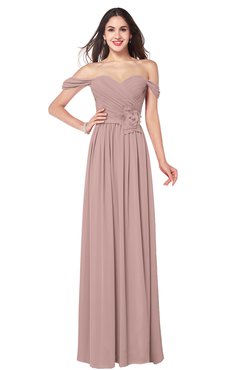 ColsBM Katelyn Blush Pink Bridesmaid Dresses Zip up A-line Floor Length Sweetheart Short Sleeve Gorgeous