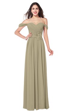 ColsBM Katelyn Candied Ginger Bridesmaid Dresses Zip up A-line Floor Length Sweetheart Short Sleeve Gorgeous