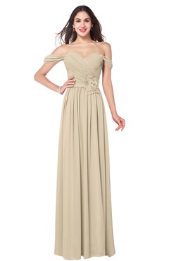 ColsBM Katelyn Champagne Bridesmaid Dresses Zip up A-line Floor Length Sweetheart Short Sleeve Gorgeous