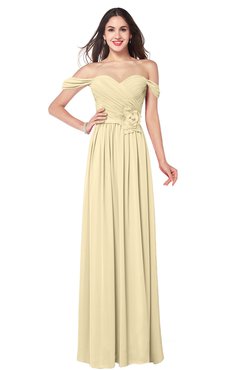 ColsBM Katelyn Cornhusk Bridesmaid Dresses Zip up A-line Floor Length Sweetheart Short Sleeve Gorgeous