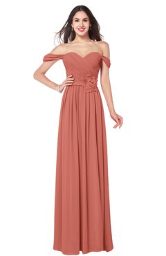 ColsBM Katelyn Crabapple Bridesmaid Dresses Zip up A-line Floor Length Sweetheart Short Sleeve Gorgeous