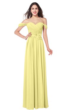 ColsBM Katelyn Daffodil Bridesmaid Dresses Zip up A-line Floor Length Sweetheart Short Sleeve Gorgeous