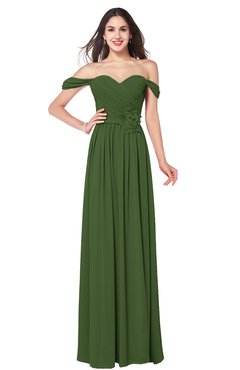 ColsBM Katelyn Garden Green Bridesmaid Dresses Zip up A-line Floor Length Sweetheart Short Sleeve Gorgeous