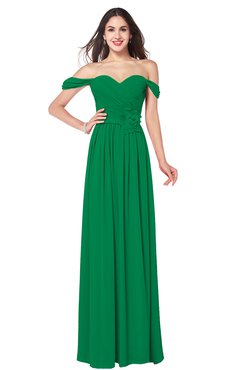 ColsBM Katelyn Green Bridesmaid Dresses Zip up A-line Floor Length Sweetheart Short Sleeve Gorgeous