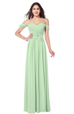 ColsBM Katelyn Light Green Bridesmaid Dresses Zip up A-line Floor Length Sweetheart Short Sleeve Gorgeous