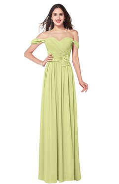 ColsBM Katelyn Lime Green Bridesmaid Dresses Zip up A-line Floor Length Sweetheart Short Sleeve Gorgeous