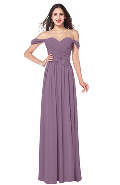ColsBM Katelyn Mauve Bridesmaid Dresses Zip up A-line Floor Length Sweetheart Short Sleeve Gorgeous