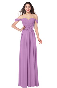ColsBM Katelyn Orchid Bridesmaid Dresses Zip up A-line Floor Length Sweetheart Short Sleeve Gorgeous