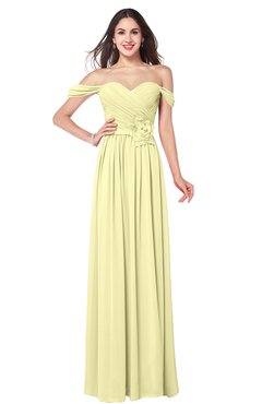 ColsBM Katelyn Wax Yellow Bridesmaid Dresses Zip up A-line Floor Length Sweetheart Short Sleeve Gorgeous