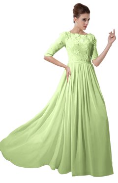 ColsBM Rene Butterfly Bridesmaid Dresses Boat Flower A-line Elastic Elbow Length Sleeve Hawaiian