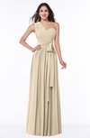 ColsBM Emmeline Novelle Peach Modern A-line Half Backless Chiffon Floor Length Ruching Plus Size Bridesmaid Dresses