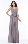 ColsBM Emmeline Sea Fog Modern A-line Half Backless Chiffon Floor Length Ruching Plus Size Bridesmaid Dresses