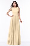 ColsBM Nicole Apricot Gelato Elegant A-line Sleeveless Chiffon Floor Length Pleated Plus Size Bridesmaid Dresses