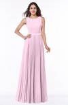 ColsBM Nicole Baby Pink Elegant A-line Sleeveless Chiffon Floor Length Pleated Plus Size Bridesmaid Dresses