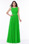 ColsBM Nicole Jasmine Green Elegant A-line Sleeveless Chiffon Floor Length Pleated Plus Size Bridesmaid Dresses