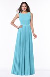 ColsBM Nicole Light Blue Elegant A-line Sleeveless Chiffon Floor Length Pleated Plus Size Bridesmaid Dresses