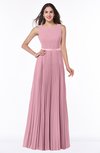 ColsBM Nicole Light Coral Elegant A-line Sleeveless Chiffon Floor Length Pleated Plus Size Bridesmaid Dresses